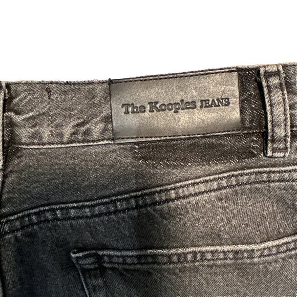 The Kooples Womens Nelly Baggy Patchwork Denim Jeans Washed Black size 26 - Picture 11 of 11